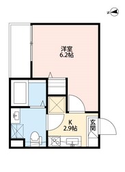 ＣＲＡＳＴＩＮＥ切戸町2丁目の物件間取画像